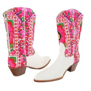 MOMO New York Selina Embroidered Western Cowboy Boots X Free People